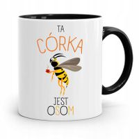 Kubek Czarny Prezent Dla Córki Ta Córka Jest Osom Z Nadrukiem Ze Zdjęciem