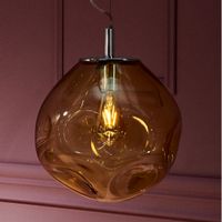 LAMPA wisząca AVIA S 10416115 Kaspa szklana OPRAWA zwis bursztynowy