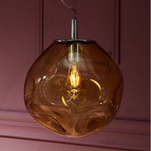 LAMPA wisząca AVIA S 10416115 Kaspa szklana OPRAWA zwis bursztynowy
