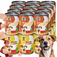 PetPot Karma mokra dla dorosłego psa MIX smaków w sosie puszka 24x415g