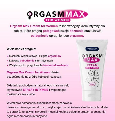 Żel/Sprej - Orgasm Max Cream For Women 50 Ml na Arena.pl