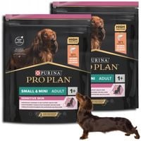 sucha karma dla psa z łososiem pro plan 700 gr + 700 gr małe rasy psów