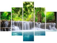70 100CM OBRAZ 5 ELEM WODOSPAD DRUK PŁÓTNO