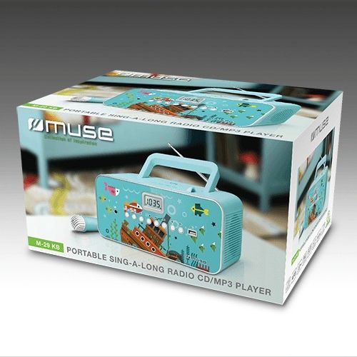 RADIOODTWARZACZ + MIKROFON DLA DZIECI CHŁOPCA RADIO USB CD MUSE M-29 KB zdjęcie 6