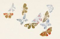 Plakat 91,5x61cm Butterfly 20, Sekka Japoński Vintage do Salonu