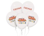 Balony lateksowe Fireman straż pożarna, 5 szt.