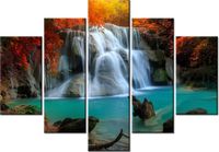 105CM 150CM OBRAZ 5 ELEM WODOSPAD HUAY MAE KAMIN DRUK