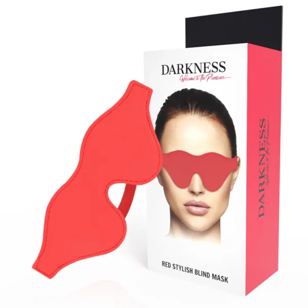 darkness red eye mask - regulowana, anatomiczna, pcv zdjęcie 1