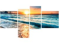 OBRAZ ZACHÓD SŁOŃCA PLAŻY CANCUN