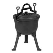 KOCIOŁEK ŻELIWNY EMALIOWANY 10L CZARNY