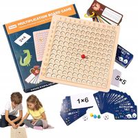 TABLICZKA MNOŻENIA PLANSZOWA GRA LOGICZNA 2W1 UKŁADANKA