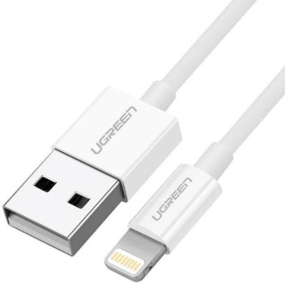 Kabel przewód do iPhone USB - Lightning MFI 1m 2.4A biały na Arena.pl