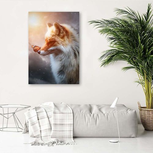 Deco Panel, Lis i motyl abstrakcja 70x100 na Arena.pl