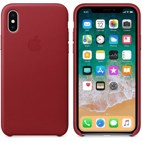 Apple iPhone X Leather Case - (PRODUCT)RED na Arena.pl