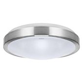 LAMPA sufitowa ALEX 03564 Ideus okrągła OPRAWA plafon LED 24W 4000K natynkowy IP44 srebrny biały