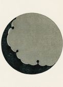 Plakat 13x18cm Moon, Bijutsukai Japoński Vintage do Salonu
