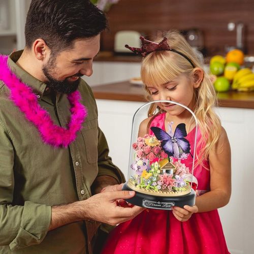 KLOCKI DO BUDOWANIA OGRODU ZESTAW MINIATUROWYCH KLOCKÓW Z MOTYLAMI PREZENT na Arena.pl