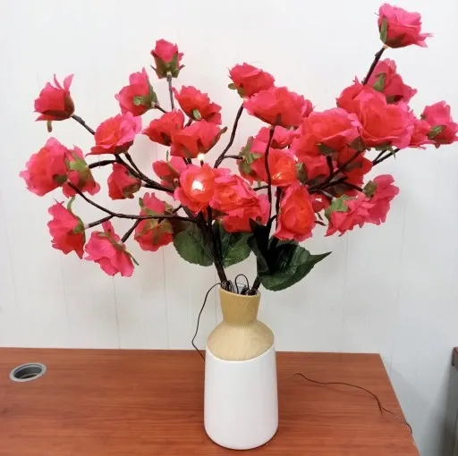 Lampki Ogrodowe LED Krzew Róży 2 szt, 40 Diod zdjęcie 4