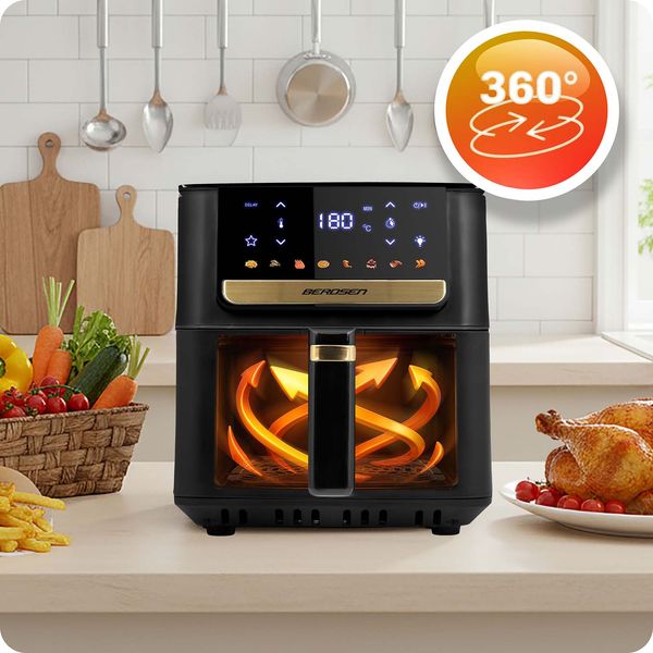 Frytkownica beztłuszczowa Air fryer Berdsen BD-655 czarna zdjęcie 7