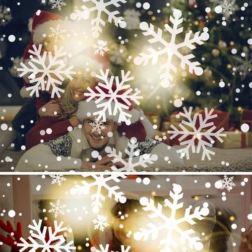 ŚWIĄTECZNY PROJEKTOR LED NA DOM ZEWNĄTRZ PŁATKI ŚNIEGU RZUTNIK NOWOŚĆ 2024 na Arena.pl