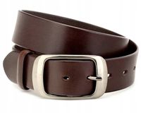 Damski Pasek Skórzany 4cm SKÓRA brązowy KLASYK #1D