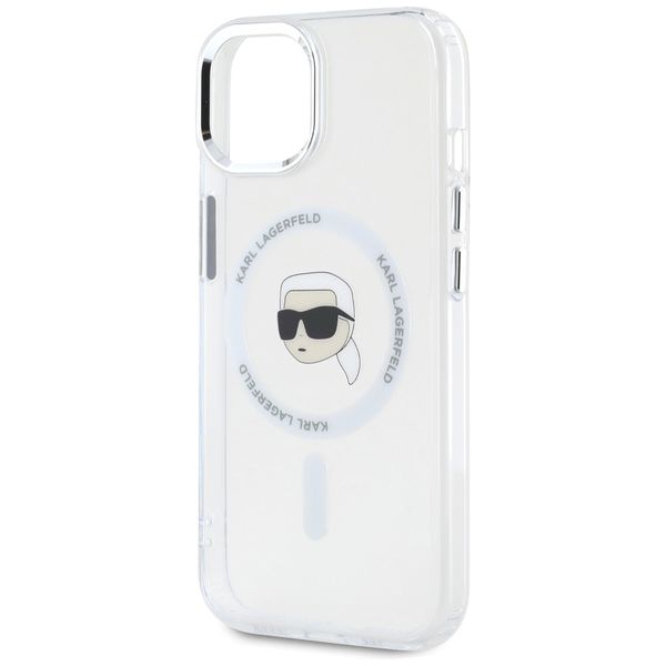 Etui Karl Lagerfeld do iPhone 15, Biały, MagSafe zdjęcie 6
