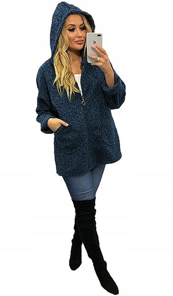 SUPEŁKOWA NARZUTKA SWETER PŁASZCZ BLUZA oversize zdjęcie 6