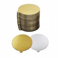 Podkładki pod monoporcje 10 cm złoto-srebrne DWUSTRONNE x100