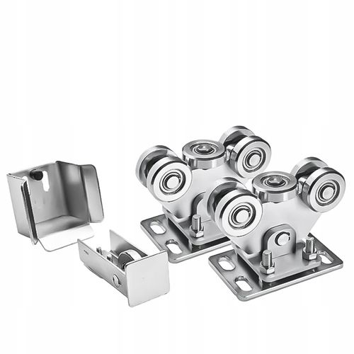 WÓZEK wózki do BRAMY PRZESUWNEJ 80x80 komplet ZESTAW wózków bramowych na Arena.pl