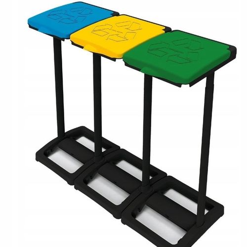 Stojak worki Segregacji Kosz Śmieci 3 Stanowiska na Arena.pl