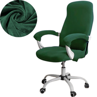 POKROWIEC NA FOTEL OBROTOWY WELUR AKSAMIT ZIELONY