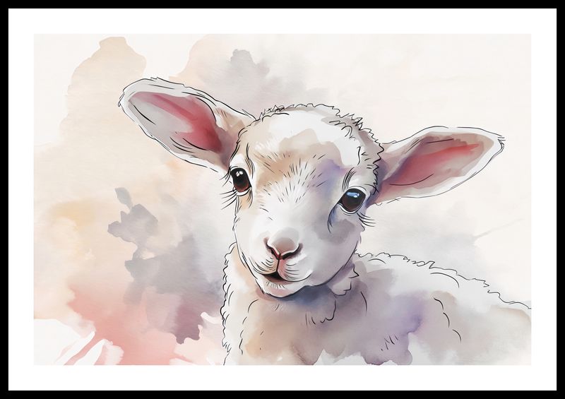 Plakat 60x40cm Mała Owieczka zdjęcie 3