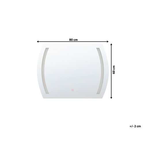 Lustro Ścienne Led 60 X 80 Cm Srebrne Arques na Arena.pl