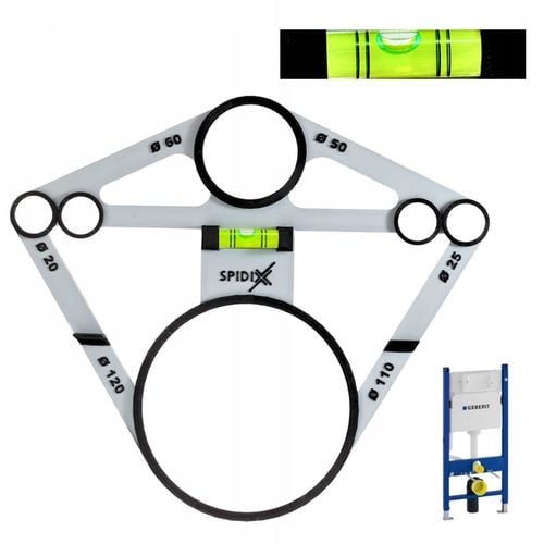 Zestaw szablonów z poziomicami do Geberit/Puszki/Krzywki LIBELLA na Arena.pl