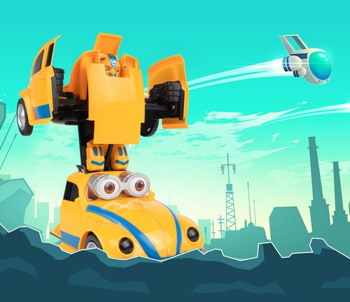 Auto Transformujące Robot Samochód Garbus na Arena.pl