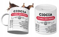 Dla Cioci Zestaw Kubek + Skarbonka Na Prezent Z Nadrukiem Ze Zdjęciem