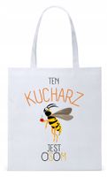 Dla Kucharza Kucharki Torba Eco Biała Shopper Z Nadrukiem Ze Zdjęciem