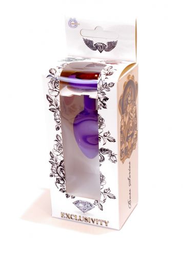 plug jewellery purple silicon plug small  red diamond na Arena.pl