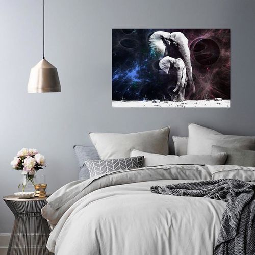 Deco Panel, Słonica ze słoniątkiem 2 80x60 na Arena.pl