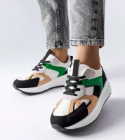 Czarne sneakersy z łączonych materiałów Riel 38