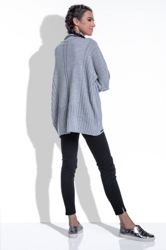 Sweter oversize F423 Beżowy UNI na Arena.pl