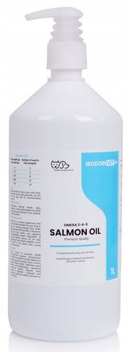 OLEJ SZKOCKI Z ŁOSOSIA DLA PSA I KOTA Salmon Oil Omega 3 Omega 6 1000 ml na Arena.pl