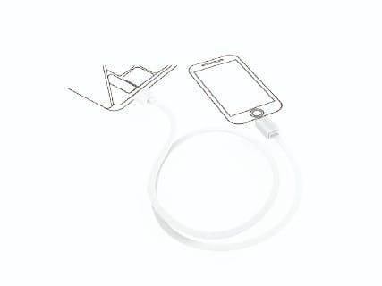 Kabel allocacoc USBcable microUSB Flat - biały zdjęcie 9