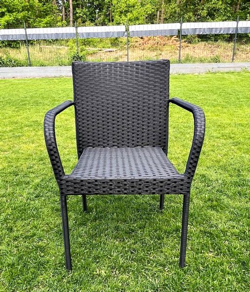 Krzesło tarasowe Sottile czarny technorattan zdjęcie 2