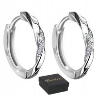 KOLCZYKI Srebrne PRÓBA 925 KOŁA Z Cyrkoniami SREBRO KÓŁKA Damskie