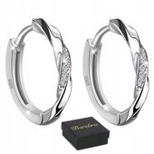 KOLCZYKI Srebrne PRÓBA 925 KOŁA Z Cyrkoniami SREBRO KÓŁKA Damskie