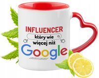 Dla Influencera Czerwony Z Uszkiem W Kształcie Serca Na Prezent Z Nadrukiem