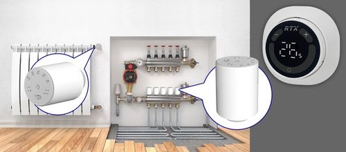 Głowica Termostat RTX do Grzejnika i Podłogówki +Zdalny Czujnik ZigBee na Arena.pl