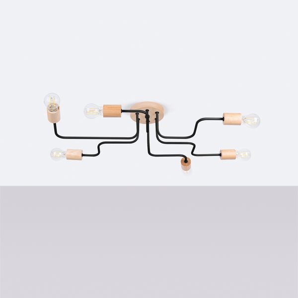 Żyrandol TIMBO 6 czarny zdjęcie 2