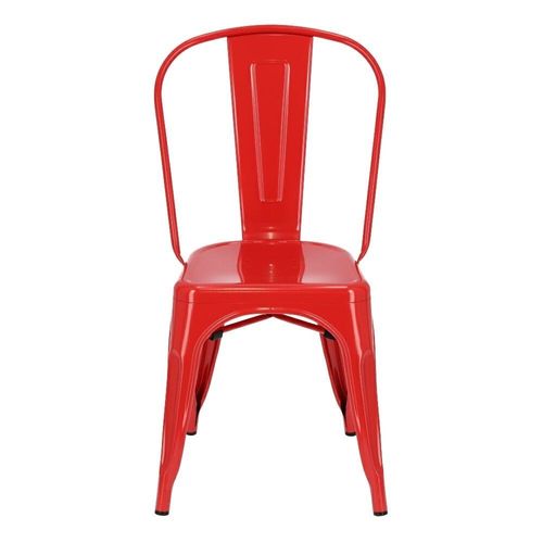 Krzesło Paris czerwone inspirowane Tolix na Arena.pl